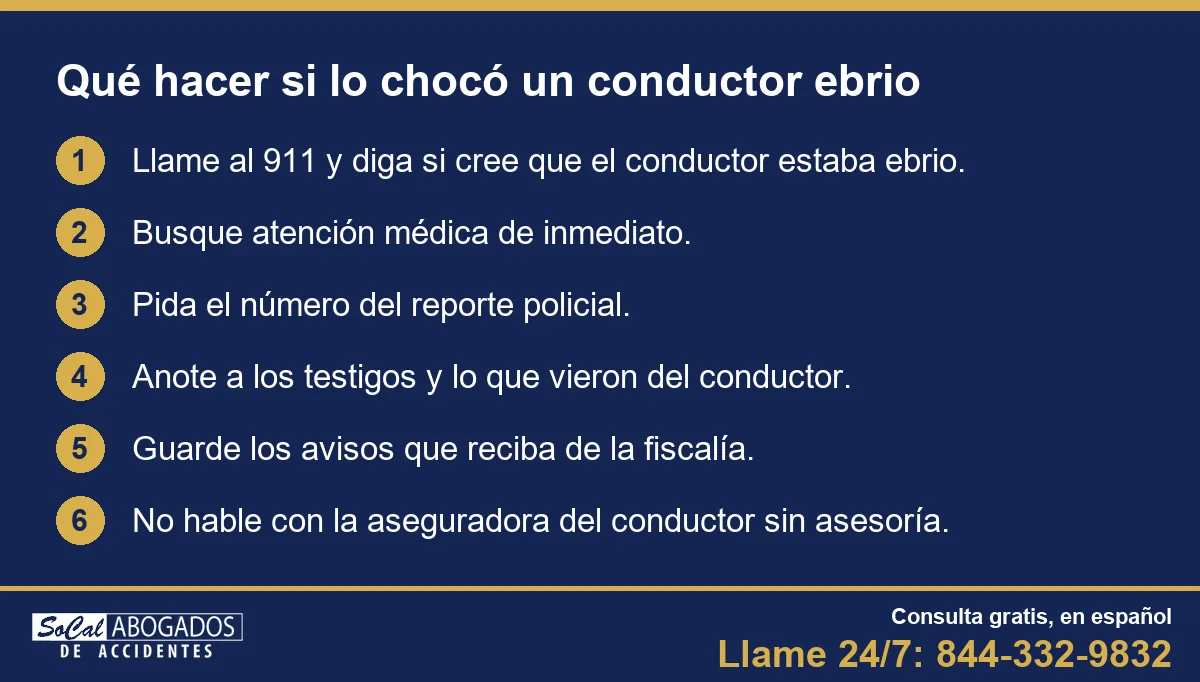 Lista de 6 pasos: qué hacer si lo chocó un conductor ebrio